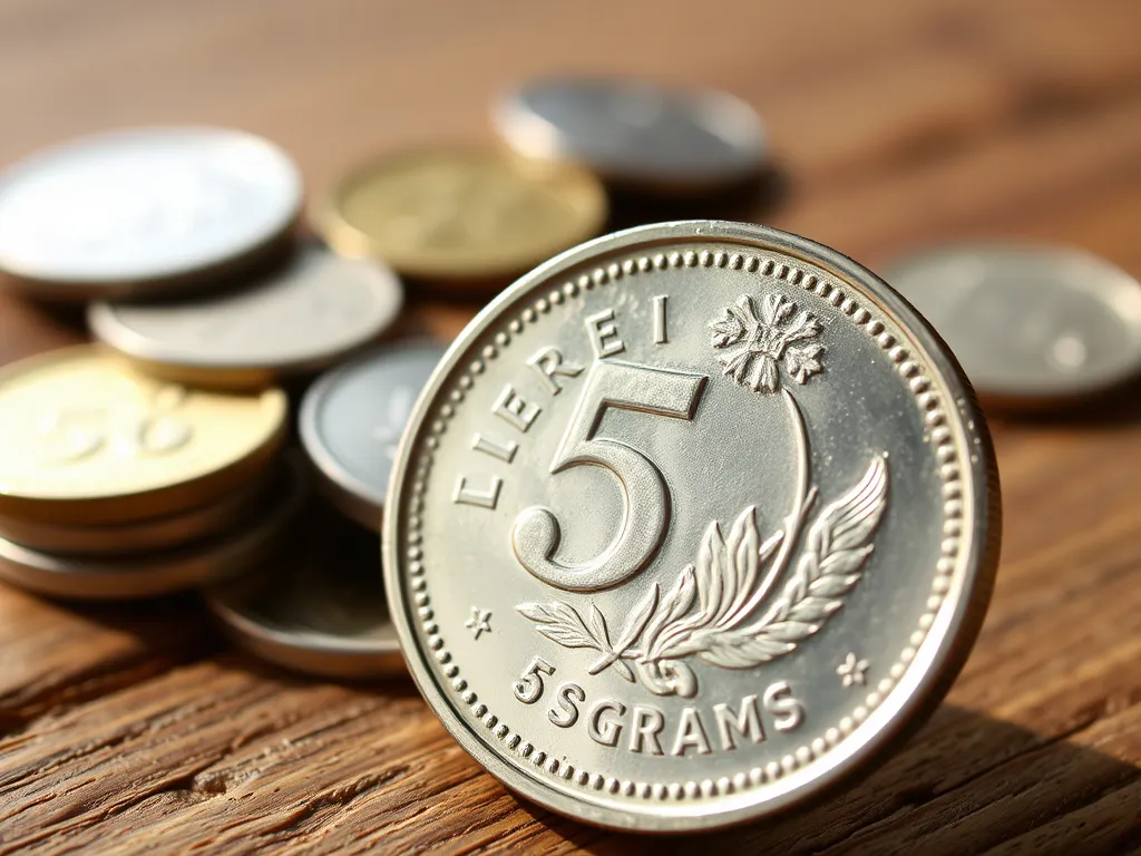 Ile waży moneta 5 gr?